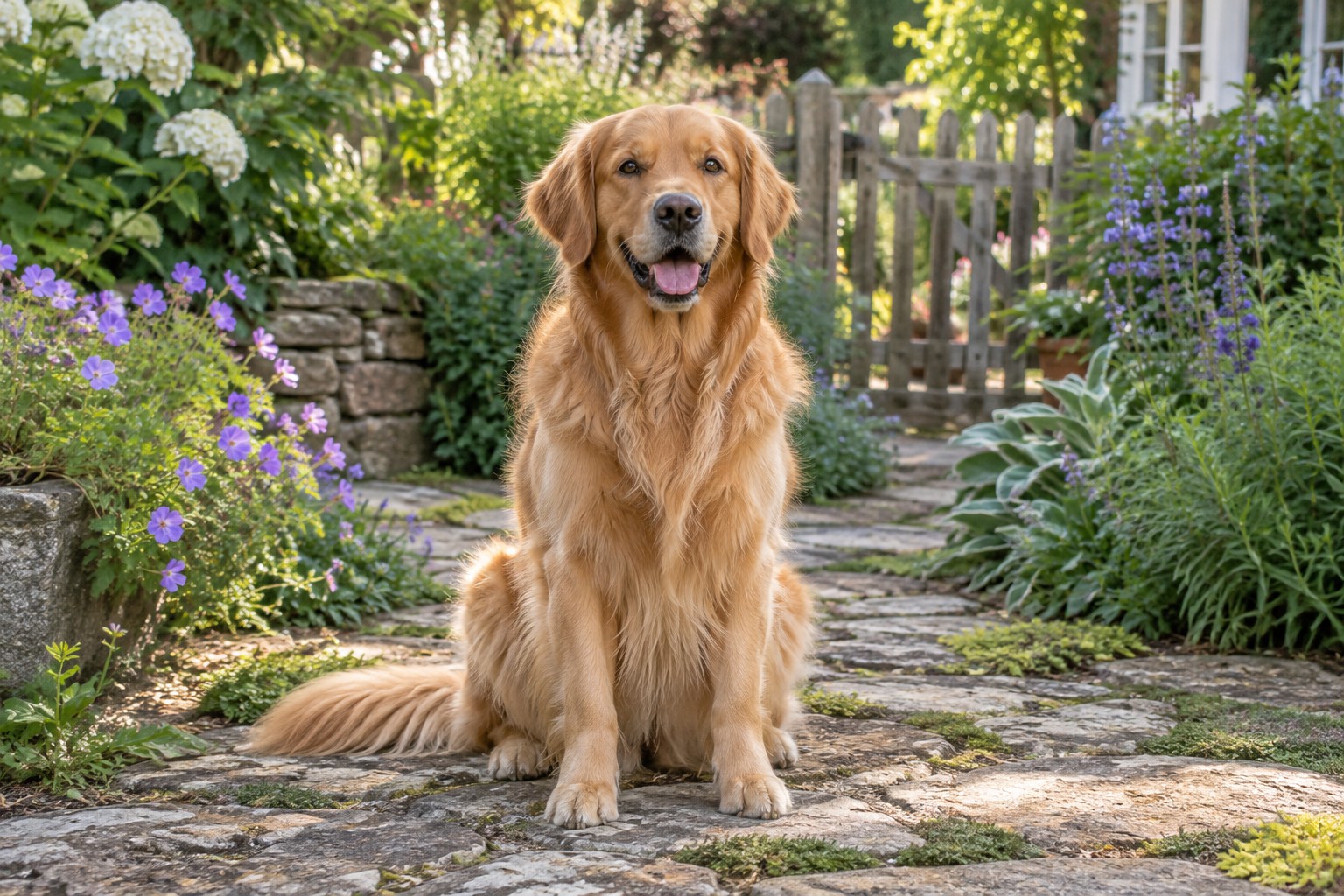 花园长毛犬示例原图
